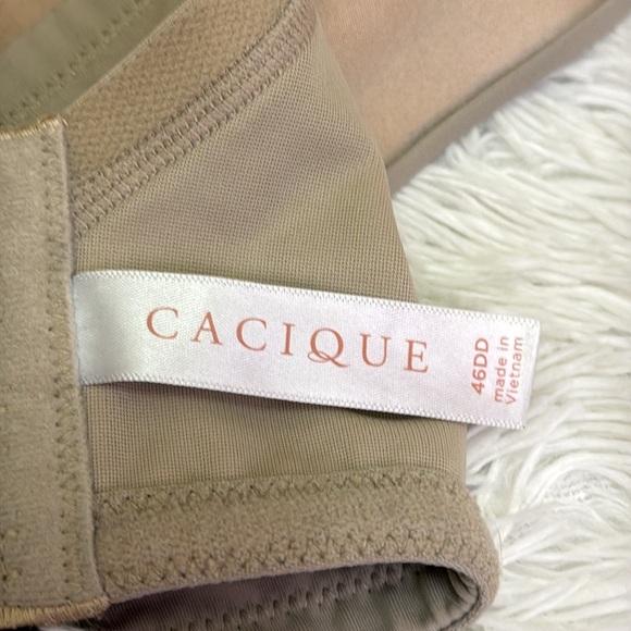 Cacique lightly lined t-shirt no-wire bra no wire 46 DD - Picture 8 of 10